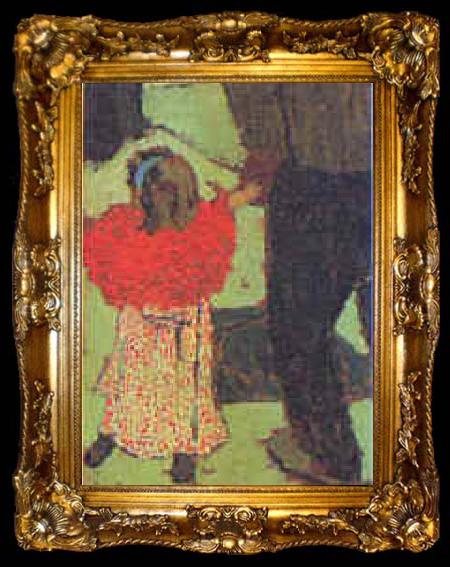 framed  Edouard Vuillard Enfant avec Echarpe Rouge, ta009-2